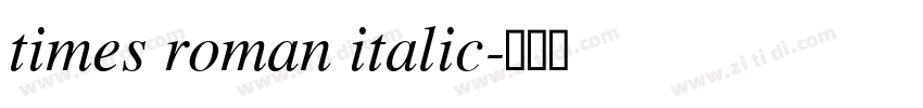 times roman italic字体转换